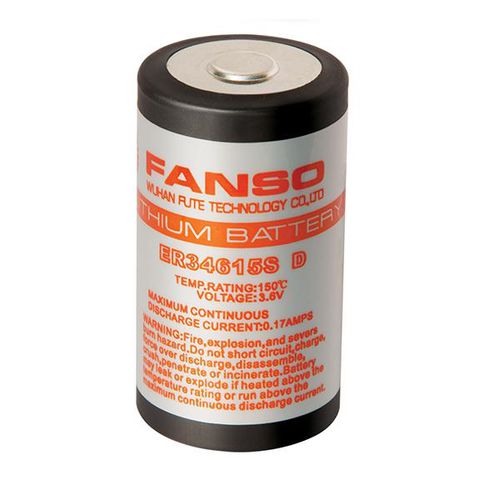 Batterie lithium-dioxyde de manganèse - ER34615S - Wuhan Fanso Technology Co., Ltd. - type D / 3 V / pour haute température