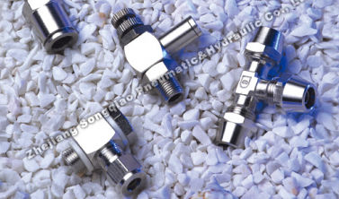 Raccord pneumatique - JTS-JSM - Zhejiang Songqiao Pneumatic and Hydraulic Co.,Ltd - fileté / en T / en laiton