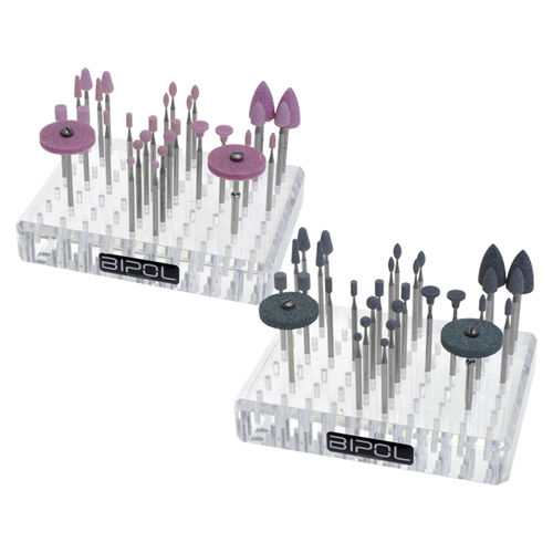 Meule sur tige de finition - 413 000 25 series - Bipol - en carbure de silicium
