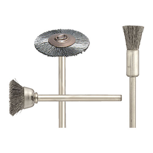Brosse cylindrique - 418 000 0 series - Bipol - d'ébavurage / en acier inoxydable / miniature