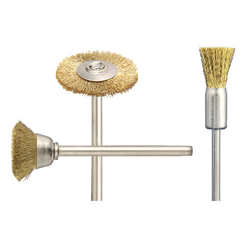 Brosse cylindrique - 418 000 0 series - Bipol - d'ébavurage / en laiton / miniature