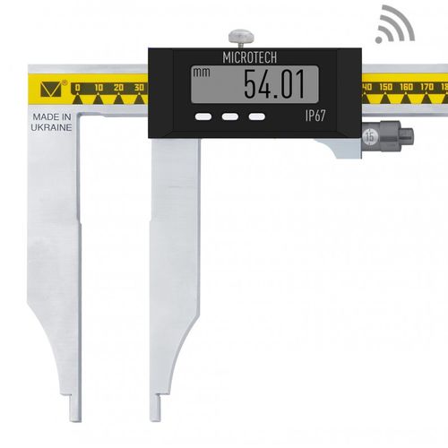 Pied à coulisse digital - MICROTECH - à bec long / à liaison sans fil / IP67