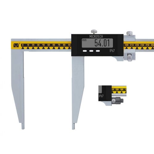 Pied à coulisse digital - MICROTECH - à bec long / avec transmission de données / à liaison sans fil