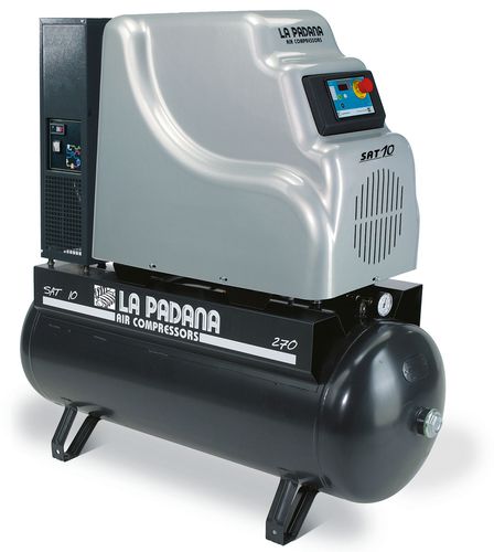Compresseur à vis - SAT 5 - 270 E, SAT 10 - 500 E - La Padana Air Compressors - rotatif / d'air / à moteur électrique