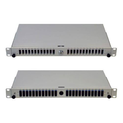 Boîte pour épissure pour fibre optique - ODF-19-1U-T* series - DLL Partners - rack 19" / en acier