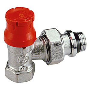 Vanne thermostatique de régulation de température - R401PTG series - Giacomini - en laiton chromé / pour radiateur / en angle droit