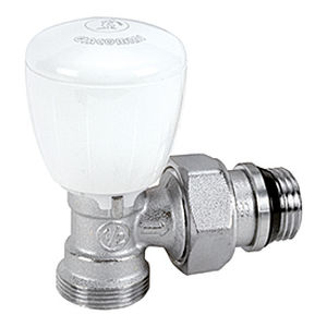 Vanne thermostatique de régulation de température - R431TG series - Giacomini - en laiton chromé / pour radiateur / avec volant manuel