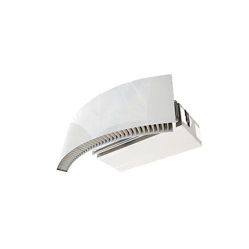 Rideau d'air ambiant - RONDELL EC series - TEKADOOR GmbH - encastrable / pour porte à tambour