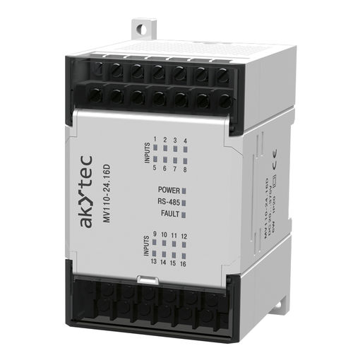Module d'entrée numérique - MV110-24.16DN - akYtec GmbH - Modbus RTU / RS485 / 16 entrées numériques