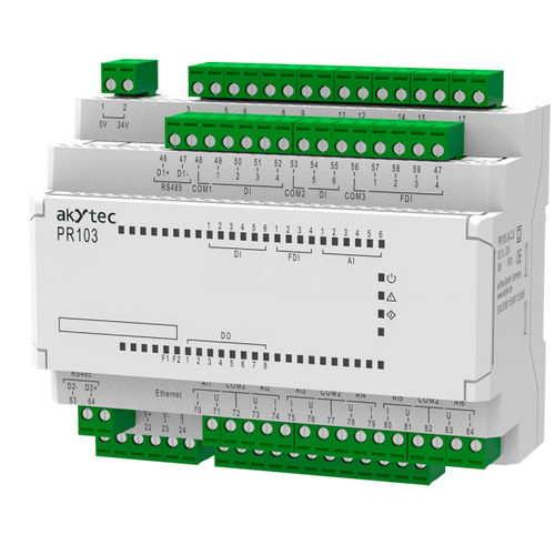 Automate programmable sur rail DIN - PR103  - akYtec GmbH - à 8 S / entrées analogiques / à entrées numériques