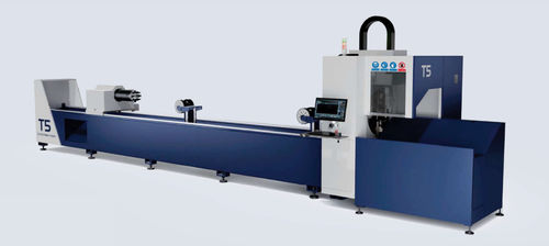 Machine de découpe laser à fibre - MPS-T - Han's Laser Technology Co., Ltd - pour acier / de tubes / à chargement manuel