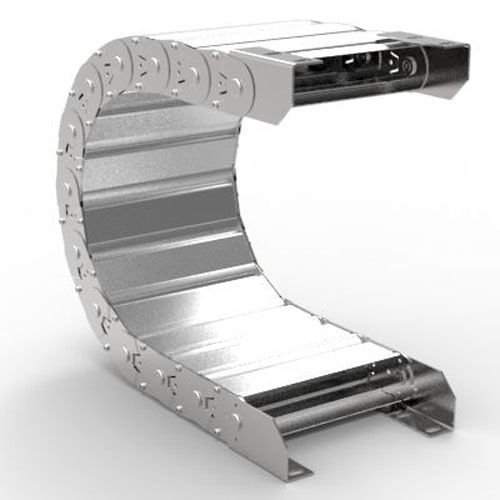 Chaîne porte-câbles entièrement clos - 30LC - Brevetti Stendalto - en acier / avec couvercle en aluminium / pour fortes charges