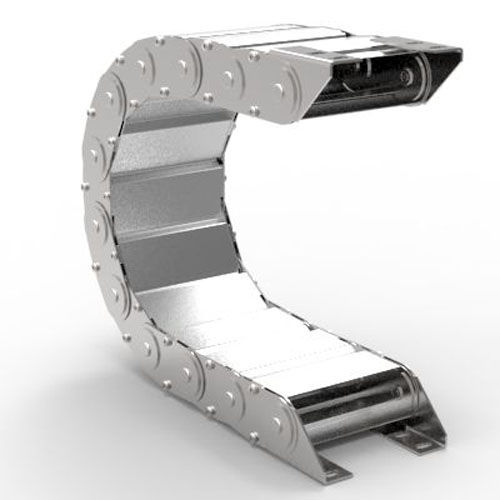 Chaîne porte-câbles ouvrable - 35NC - Brevetti Stendalto - entièrement clos / en acier / avec couvercle en aluminium