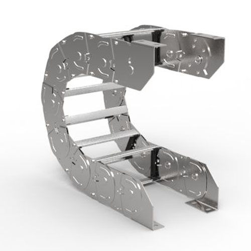 Chaîne porte-câbles ouverte - 45T - Brevetti Stendalto - en acier / en acier inoxydable / avec séparateurs en aluminium