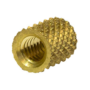 Insert fileté - 10015B18-22BR - Yardley Products - moleté / de laiton / rond
