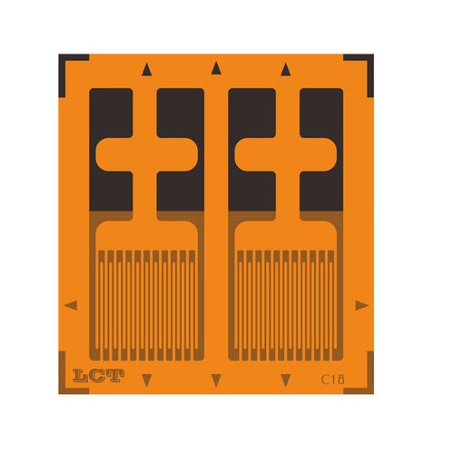 Jauge de contrainte à couche mince - CF350-2FB-A - Xiamen Loadcell Technology Co.,Ltd. - à double grille parallèle / pour analyse des contraintes / pour mesure de force