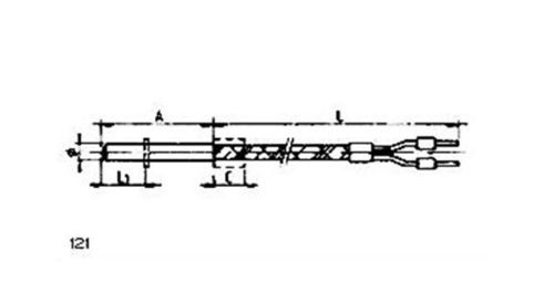 Sonde de température RTD - 121 - MESEL S.L - Pt100 / Pt1000 / thermocouple type J