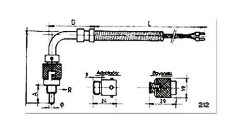 Sonde de température RTD - 212 - MESEL S.L - Pt100 / Pt1000 / thermocouple type J