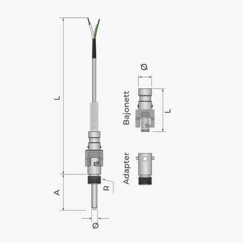 Sonde de température RTD - 114 - MESEL S.L - Pt100 / Pt1000 / thermocouple type J
