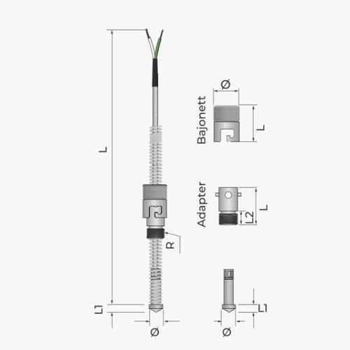 Sonde de température Pt100 - 115 - MESEL S.L - Pt1000 / thermocouple type J / thermocouple type K