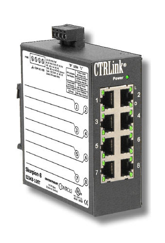 Commutateur Ethernet non administrable - EISK8-100T - Contemporary Control Systems - 8 ports / gigabit / compact