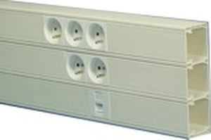 Goulotte de câblage - 2 m |  SYS45 RAPID Series - CANALPLAST - en PVC / moulure et plinthe / auto-extinguible