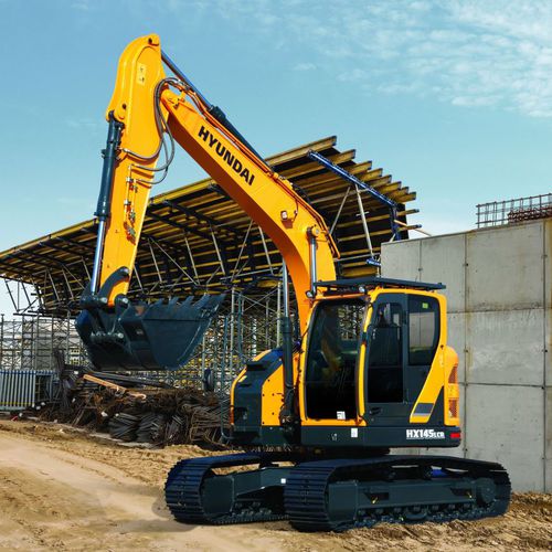 Pelleteuse intermédiaire - HX145LCR - HYUNDAI HEAYY INDUSTRIES - sur chenilles / Tier 4 final / pour chantier de construction