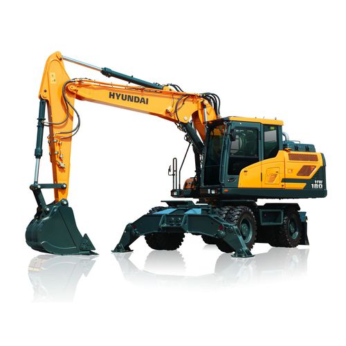 Pelleteuse intermédiaire - HW180 - HYUNDAI HEAYY INDUSTRIES - à roues / Tier 3 / pour chantier de construction
