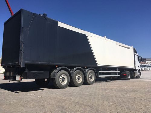 Semi-remorque à plancher mobile - EMS Machinery - de déchets / à 3 essieux / à 2 essieux