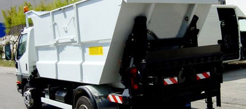 Benne à ordures ménagères chargement arrière - EMS Machinery - diesel / avec compacteur