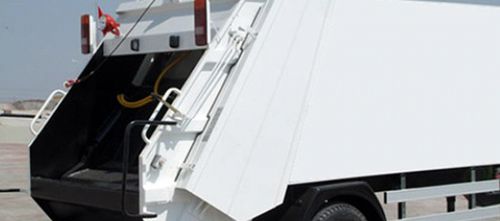 Benne à ordures ménagères chargement arrière - EMS Machinery - diesel / avec compacteur