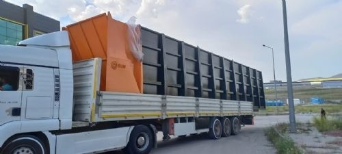 Semi-remorque à plancher mobile - EMS Machinery - de déchets / à 4 essieux / fixe