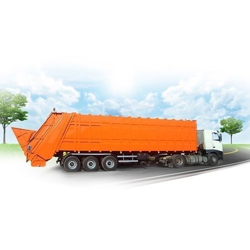 Semi-remorque porte-conteneur - EMS Machinery - de déchets / à 4 essieux