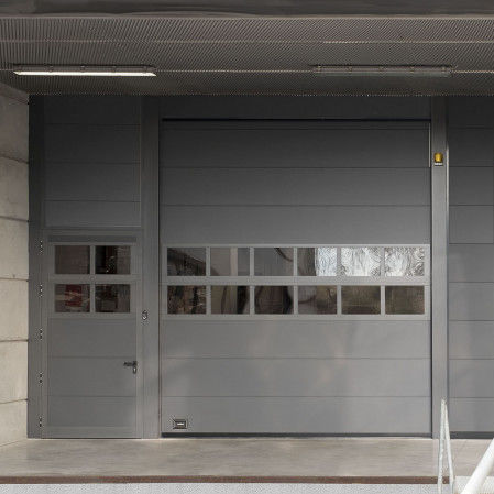Porte sectionnelle - GEMINO PIANO - Ballan Spa - en acier galvanisé / industrielle / isolée