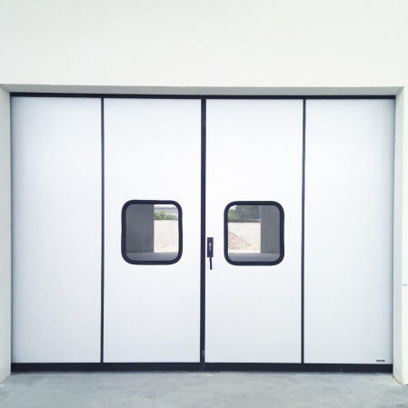 Porte coulissante - ROTEO SILVER - Ballan Spa - en acier galvanisé / industrielle / isolée