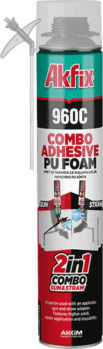 Colle polyuréthane - 960C Combo - Akkim Yapı Kimyasalları San. ve Tic. A.Ş. - pour métal / pour le bois / pour mousse