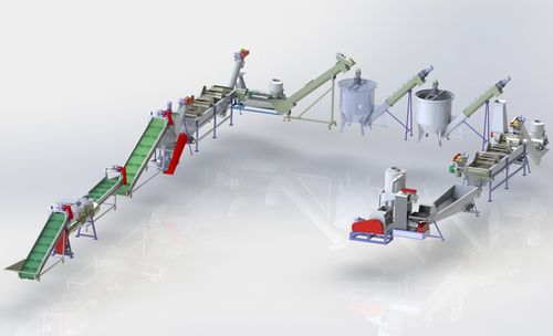 Unité de recyclage PET - Liantai Machinery - pour bouteilles / séparation de métaux / par broyage
