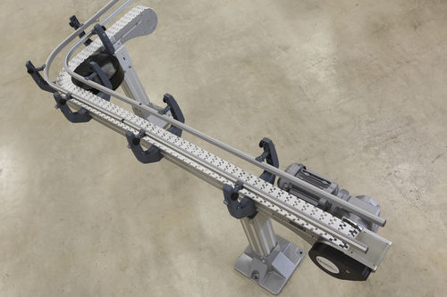 Convoyeur à chaînes - FL - modular automation GmbH - à chaîne à tablettes / à chaîne à charnières / à chaîne articulée