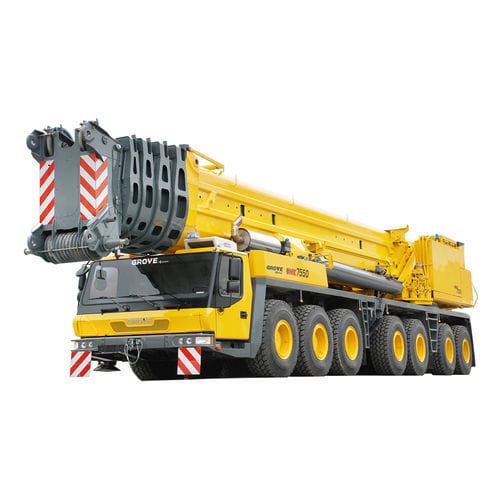 Grue mobile - GMK7550 - Manitowoc Cranes - à flèche relevable / tout terrain / à 7 essieux