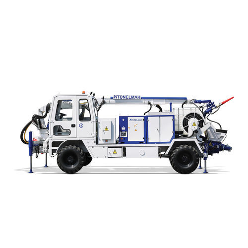 Pompe à béton mobile - Adroit 450H/W - TUNELMAK CONSTRUCTION MACHINERY INC - d'extérieur / pour chantier / pour terrain difficile