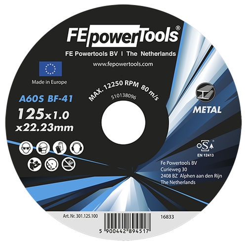Meule de découpe - FE POWERTOOLS BV - de rectification / plate / pour meuleuse d'angle