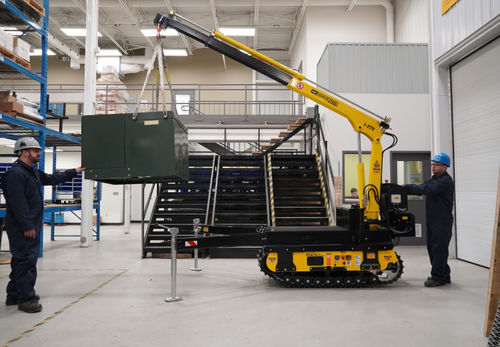 Mini-grue sur chenilles - Movex Innovation - télescopique / pour travaux souterrains / tout terrain