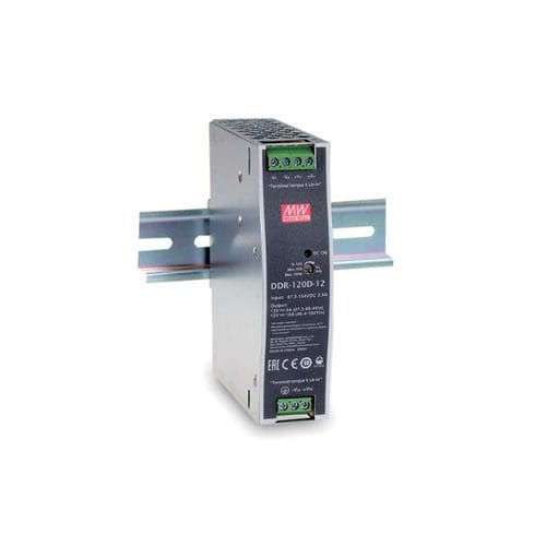 Convertisseur DC/DC sur rail DIN - DDR-120 series - Mean Well - plage de tension d'entrée 2:1 / industriel / pour applications ferroviaires