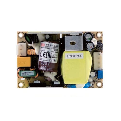 Alimentation électrique châssis ouvert - RPS-45 series - Mean Well - AC/DC / à sortie simple / avec protection contre les courts-circuits