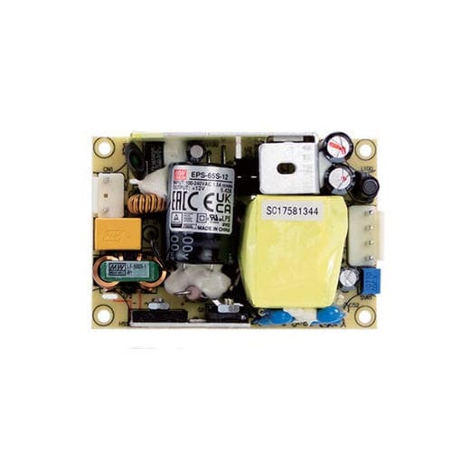 Alimentation électrique châssis ouvert - EPS-65S series  - Mean Well - 1U / au format 2"x3" / AC/DC