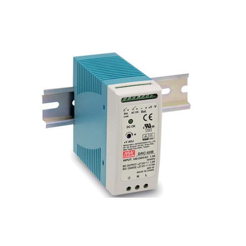 Alimentation électrique sur rail DIN - DRC-60 series - Mean Well - AC/DC / à sortie simple / avec protection contre les courts-circuits