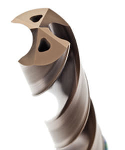 Foret monobloc - MMS series - MITSUBISHI MATERIALS - pour acier inoxydable / haute performance / avec fluide de refroidissement interne