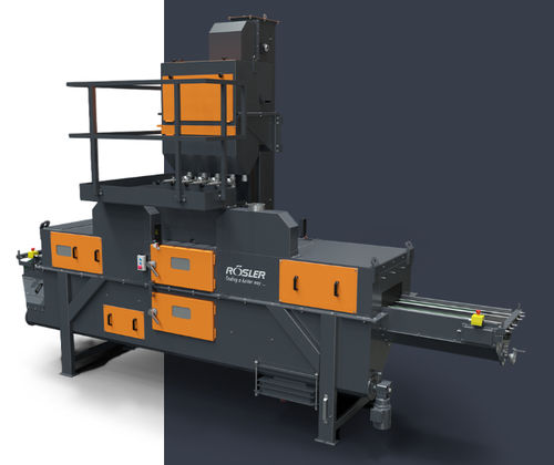 Grenailleuse à convoyeur à bande grillagée - RSAB  - RÖSLER OBERFLÄCHENTECHNIK - à turbine / pour pièces en plastique / automatique