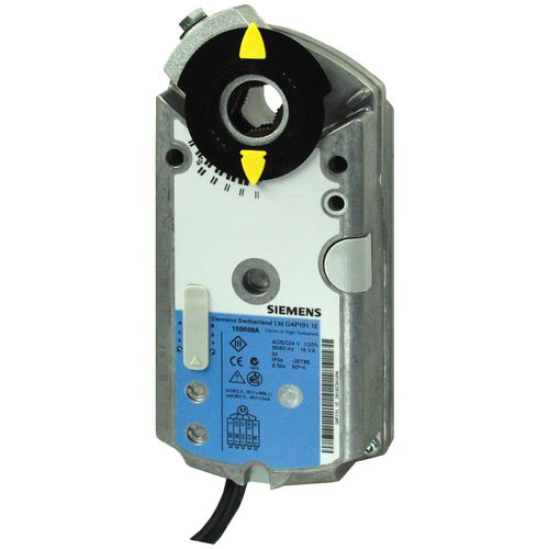 Actionneur de registre pneumatique - GAP191.1E - Siemens Fire Safety - rotatif / IP54
