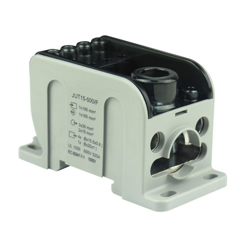 Bloc de jonction sur rail-DIN - JUT15-500/C /F - Utility Electrical Co., Ltd. - pour jeu de barres / pour montage sur panneau / à connexion à vis